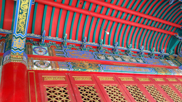 中国寺庙天花板。图片下载