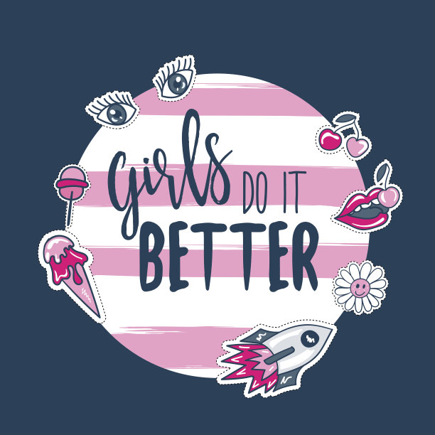 t恤服装的时尚口号语录图片下载