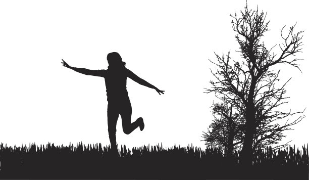 一个女人的矢量剪影。图片下载