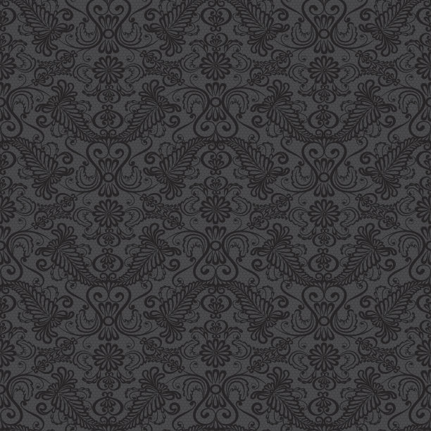 黑色无缝花边图案图片下载