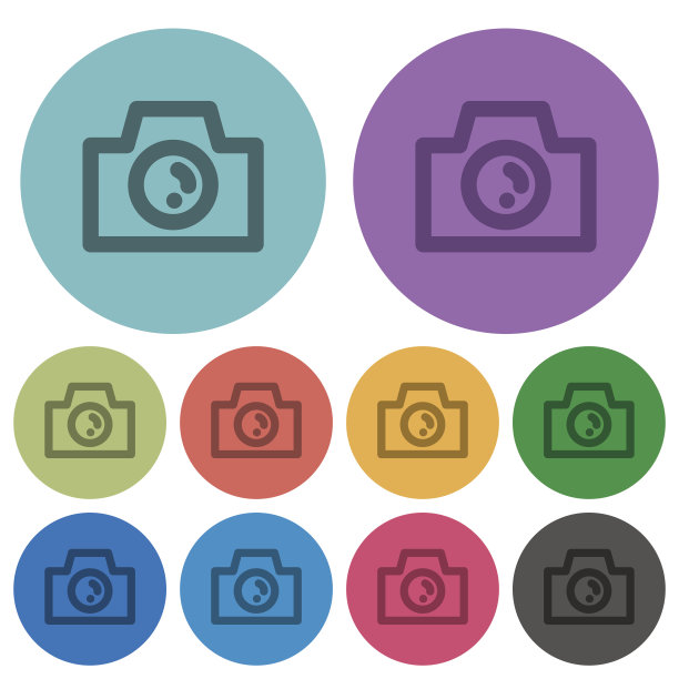 彩色摄像机平面图标图片下载