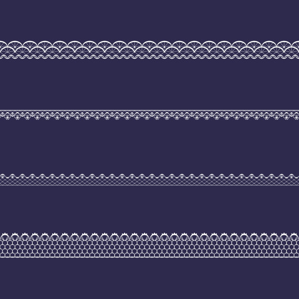 一套白色的饰带素材图片