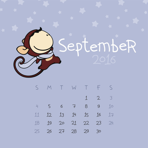2016年日历- 9月图片下载