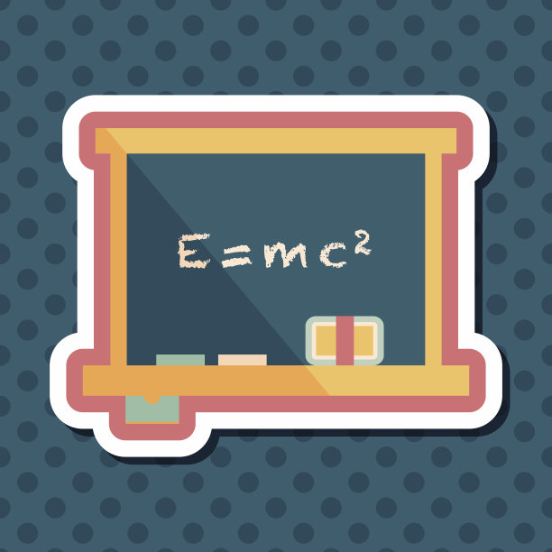 黑板图标与长影子，eps10图片下载