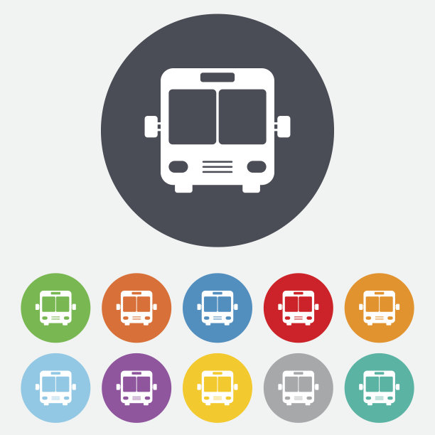 总线信号图标。公共交通的象征。图片下载