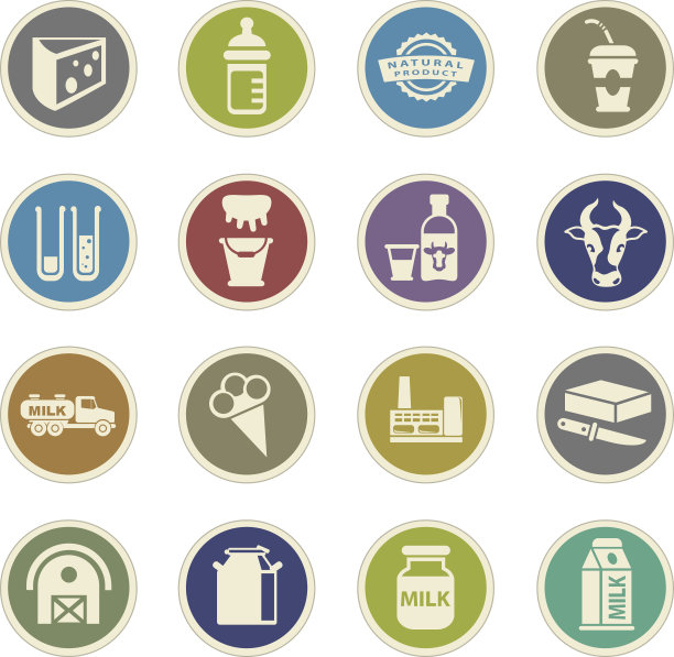 牛奶矢量图标图片下载