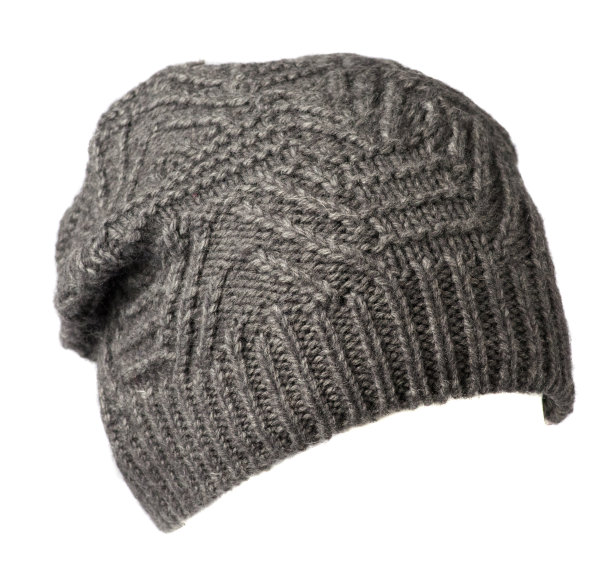 帽子孤立在白色背景。针织帽子。灰色的帽子图片下载