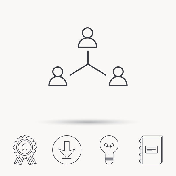 团队合作组图标。商界的迹象。图片下载