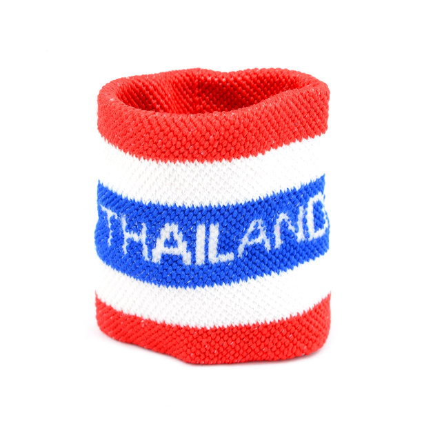 白色背景上的泰国国旗腕带图片下载