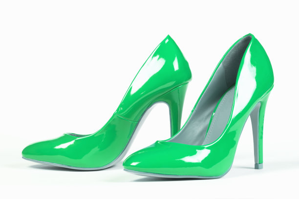 闪亮的绿色的鞋子图片下载