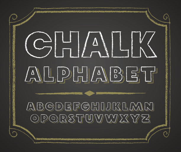 在黑板上手绘字母图片下载