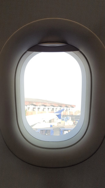空中飞机窗口图片下载