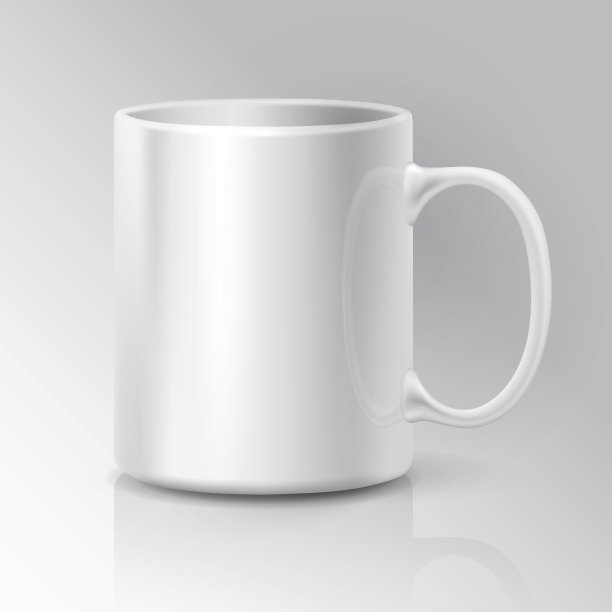 现实的白色咖啡或茶杯孤立的白色背景。图片下载