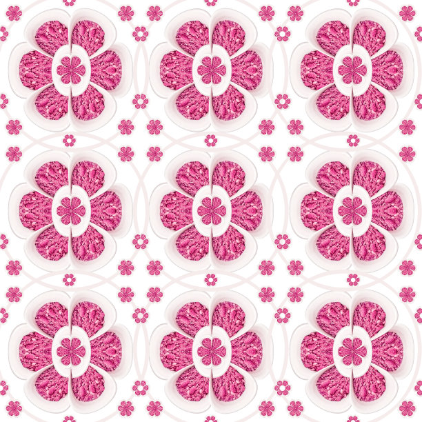 陶瓷粉花图案图片下载