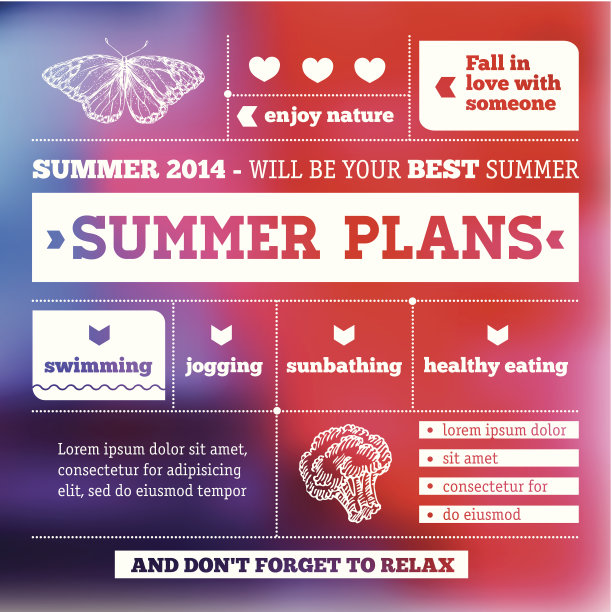 夏天的信息图表图片下载