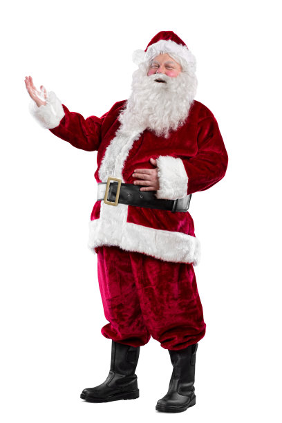 圣诞老人左手牵着手图片下载