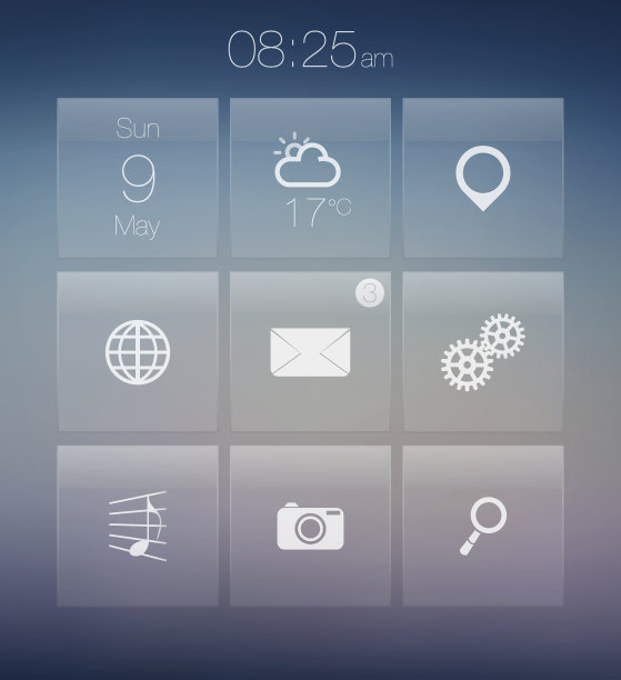 带有图标的平面设计模板图片下载