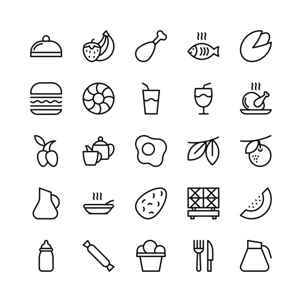 食品线性矢量图标7图片下载
