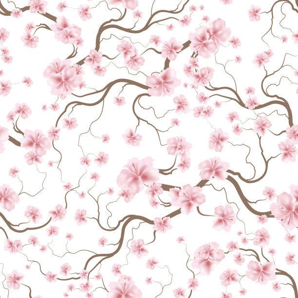 复古无缝模式开花花图片下载