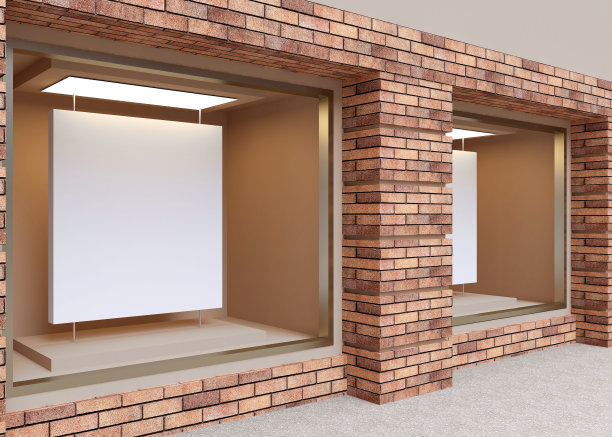 展示街商店。三维渲染图片下载