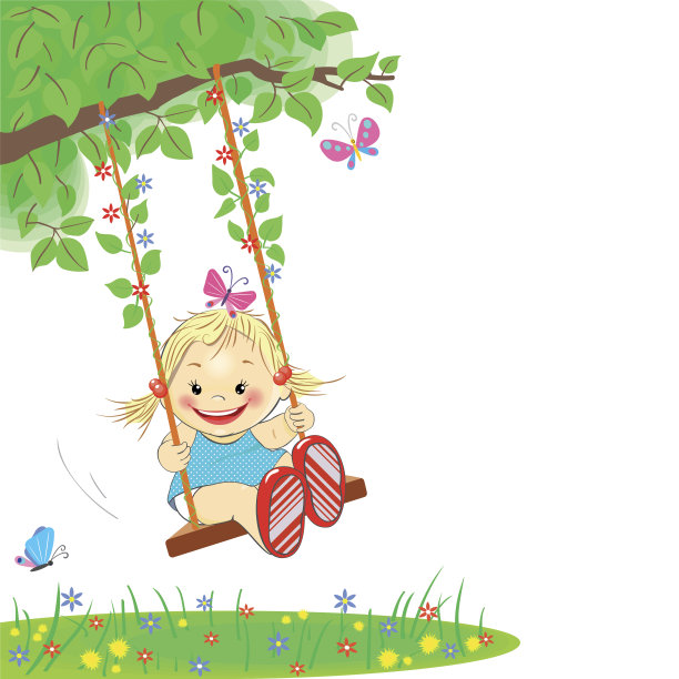 荡秋千的女孩图片下载