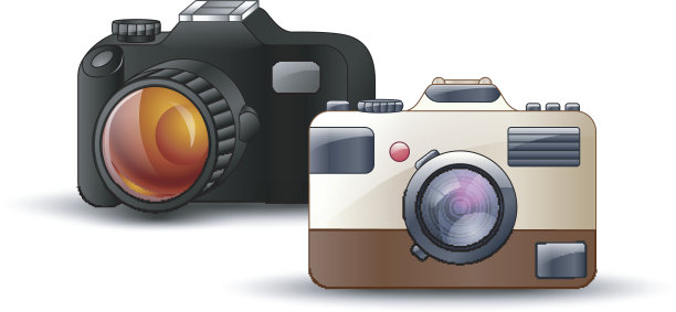 数码相机在白色背景图片下载