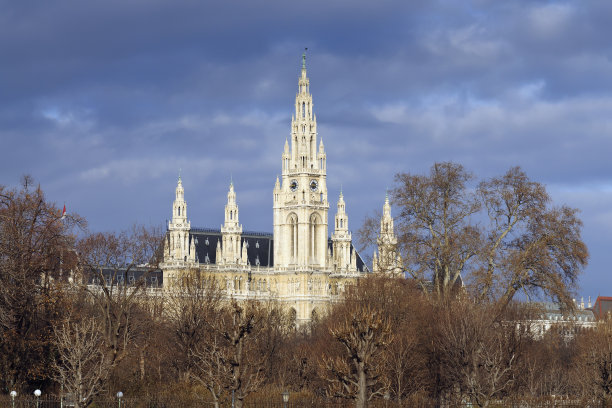 维也纳市政厅，奥地利图片下载