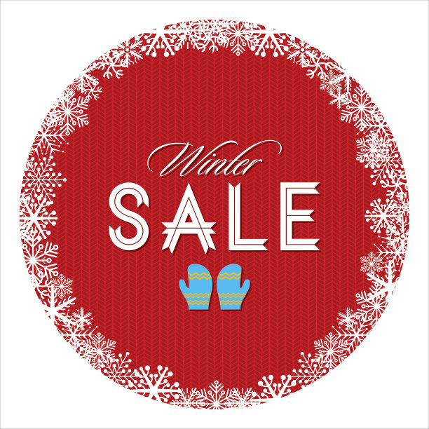 冬季促销海报设计模板。创造性的商业推广载体。图片下载