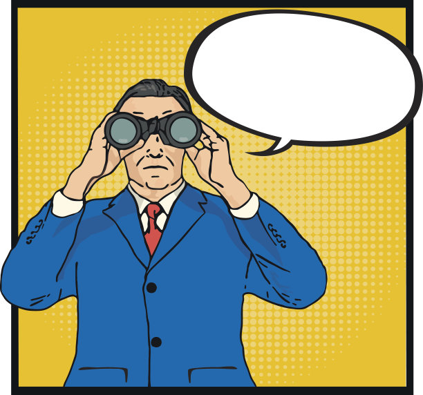 商人用双筒望远镜看图片下载