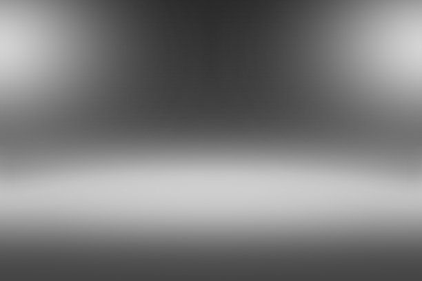 产品展示聚光灯在黑色背景-软模糊，雾无限黑暗地平线地板图片下载