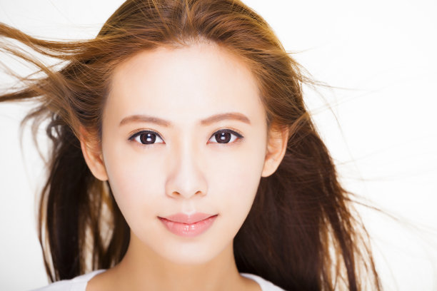 美丽年轻女子的脸庞素材图片