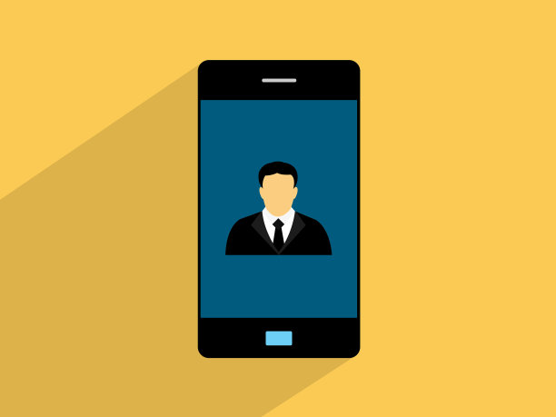 商人对智能手机，手机插图图片下载