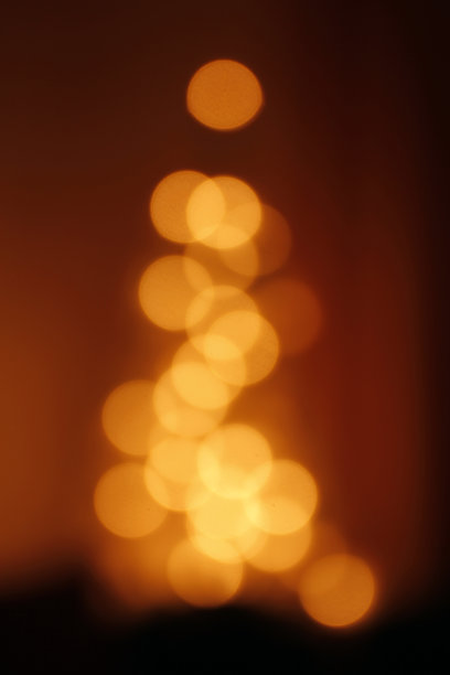 散焦圣诞树灯图片下载