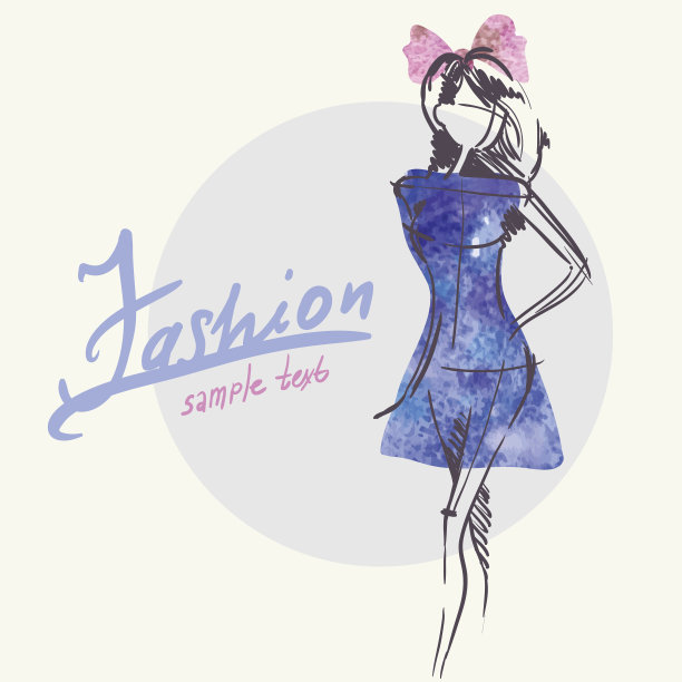 艺术背景与美丽的年轻时尚女人图片下载