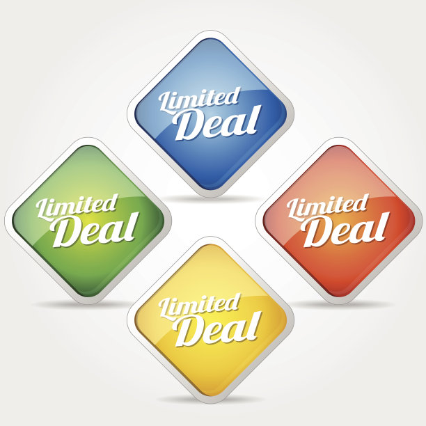 有限交易彩色矢量图标设计图片下载