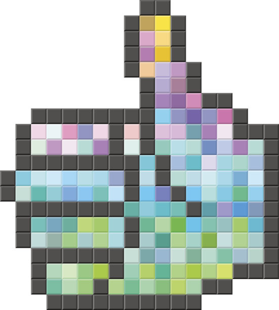 抽象的彩色像素拇指向上图片下载