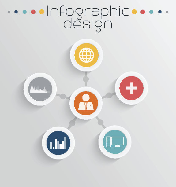 最小信息图设计-矢量插图图片下载
