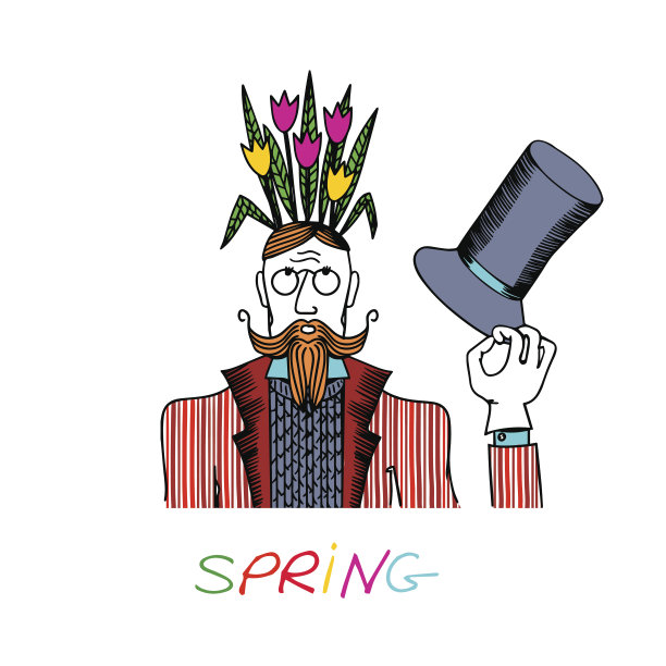 穿礼服大衣的绅士射击圆柱。图片下载