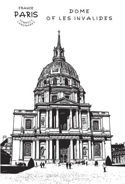 巴黎——法国。荣军院教堂。图片下载