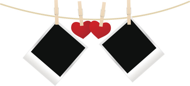 有照片和心形图案的衣夹图片下载