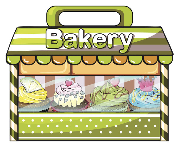 绿色的烘焙店图片下载