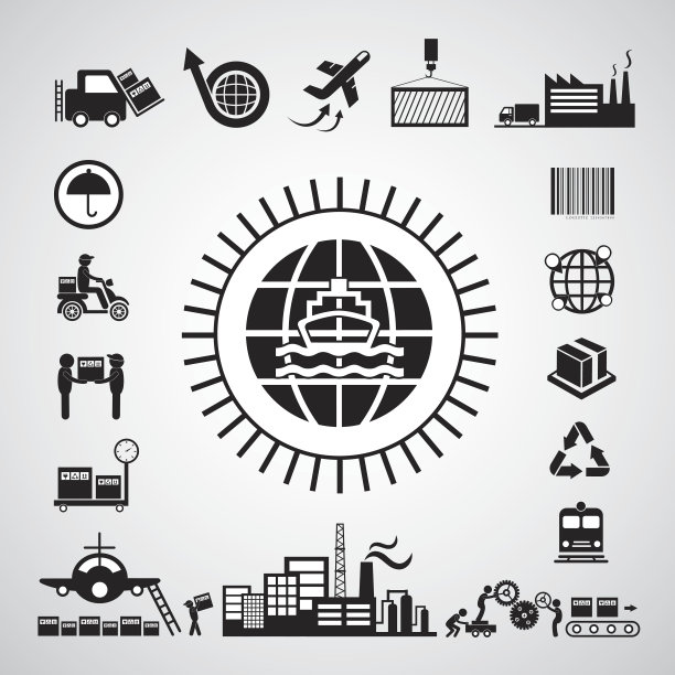 物流出口图标集图片下载