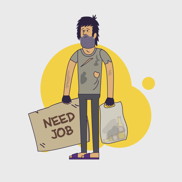 肮脏的无家可归者需要帮助和工作图片下载