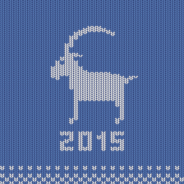 针织新年山羊图片下载