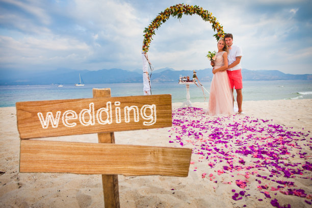 新婚夫妇刚刚结婚图片下载