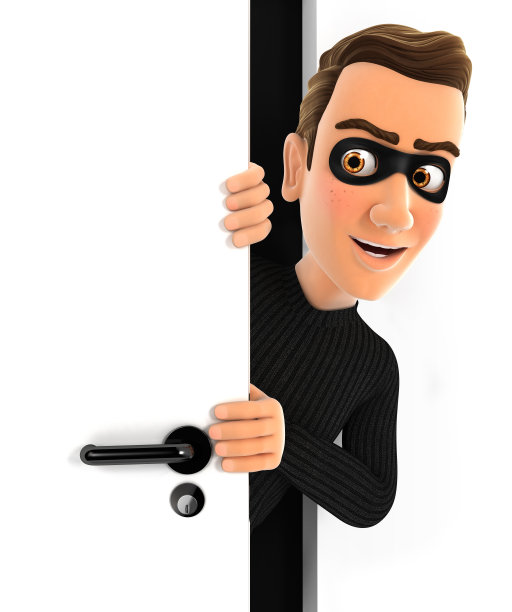 3d小偷窥视门后图片下载