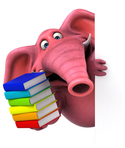 粉色大象- 3D插图图片下载