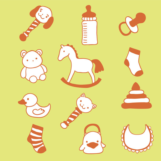 手绘婴儿图标图片下载