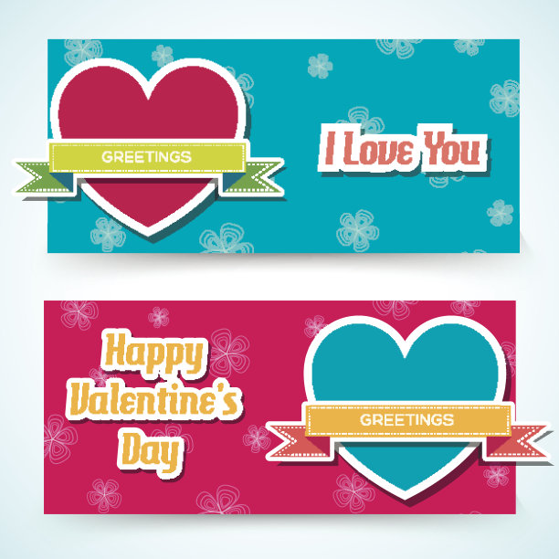 情人节快乐的背景卡片的概念。矢量插图设计图片下载