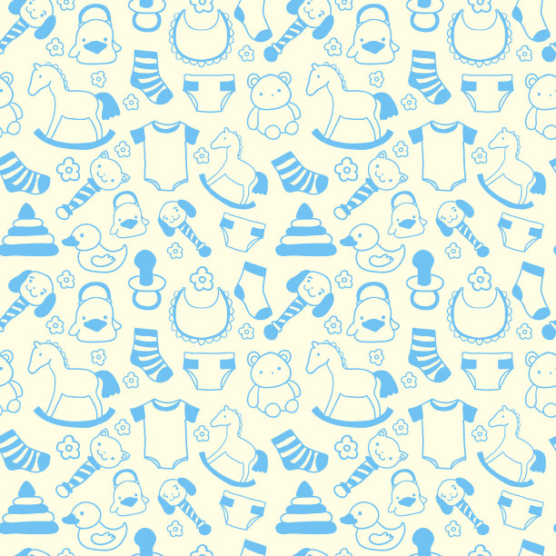 无缝手绘婴儿图案图片下载